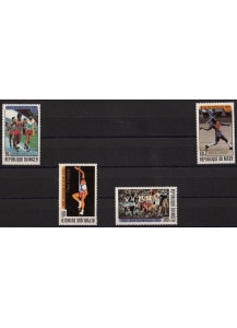 NIGER 1980  francobolli serie completa nuova Yvert Tellier 516/9 Vincitori Olimpiadi 